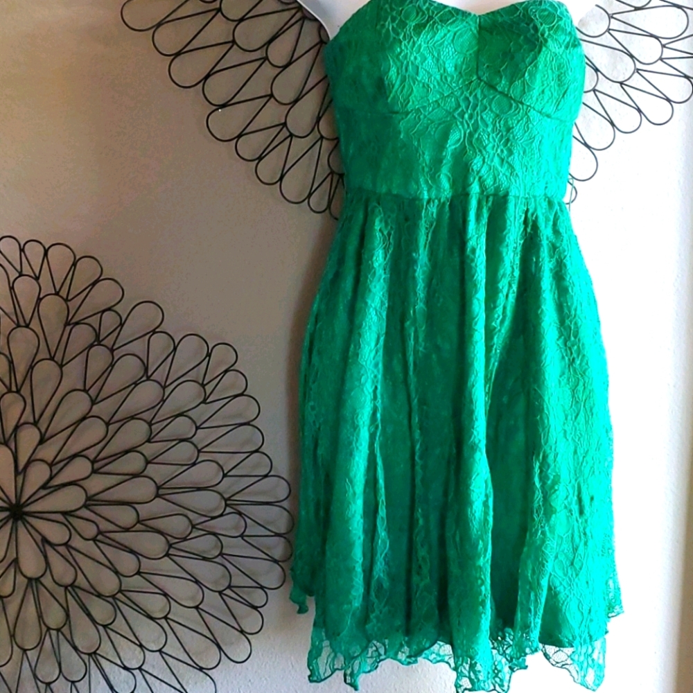Thistlepear green strapless dress